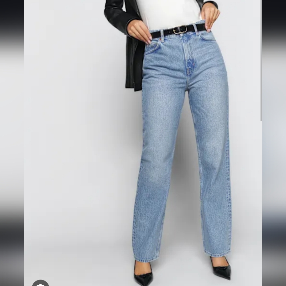 SOLD - Reformation Light Blue Straight Leg Jeans